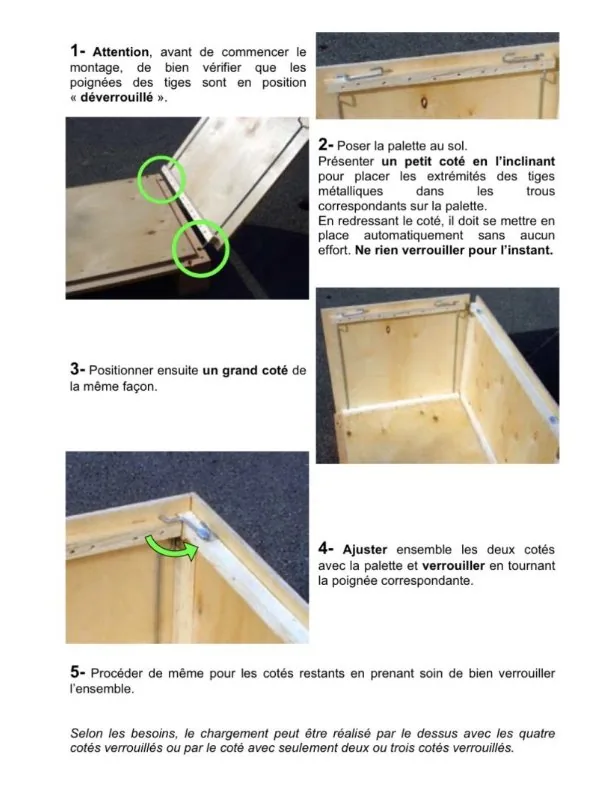 Notice de montage caisse assemblage rapide